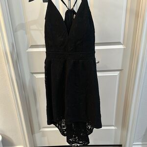 Chic Black Halter Dress